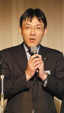 プレキャンペーンが始まる「新潟・庄内ＤＣ」に向けて話すＪＲ東日本営業部次長の今田さん