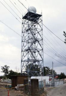 酒田市黒森に設置されているドップラーレーダー