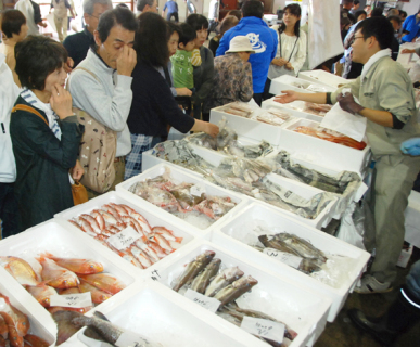 ゆらまちっく戦略会議が開催している由良港大漁祭。地元の資源を生かした地域づくりが高く評価された＝2017年10月
