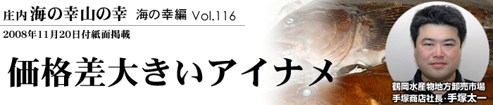 価格差大きいアイナメ