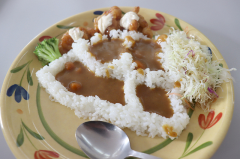 庄内では初の提供となった「やまがたの棚田カレー」